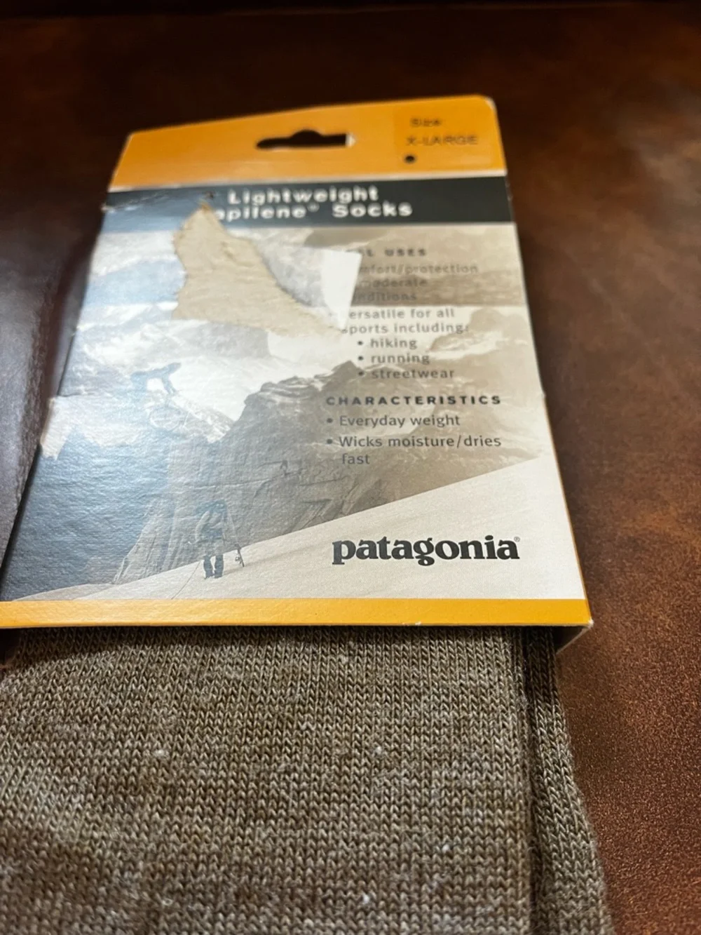 New Patagonia Men's Lightweight Capilene Socks — Olive Green